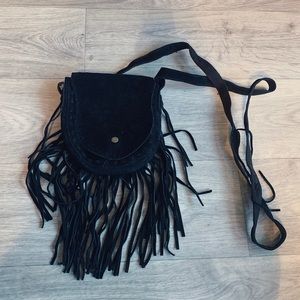 Black fringe Steve Madden bag